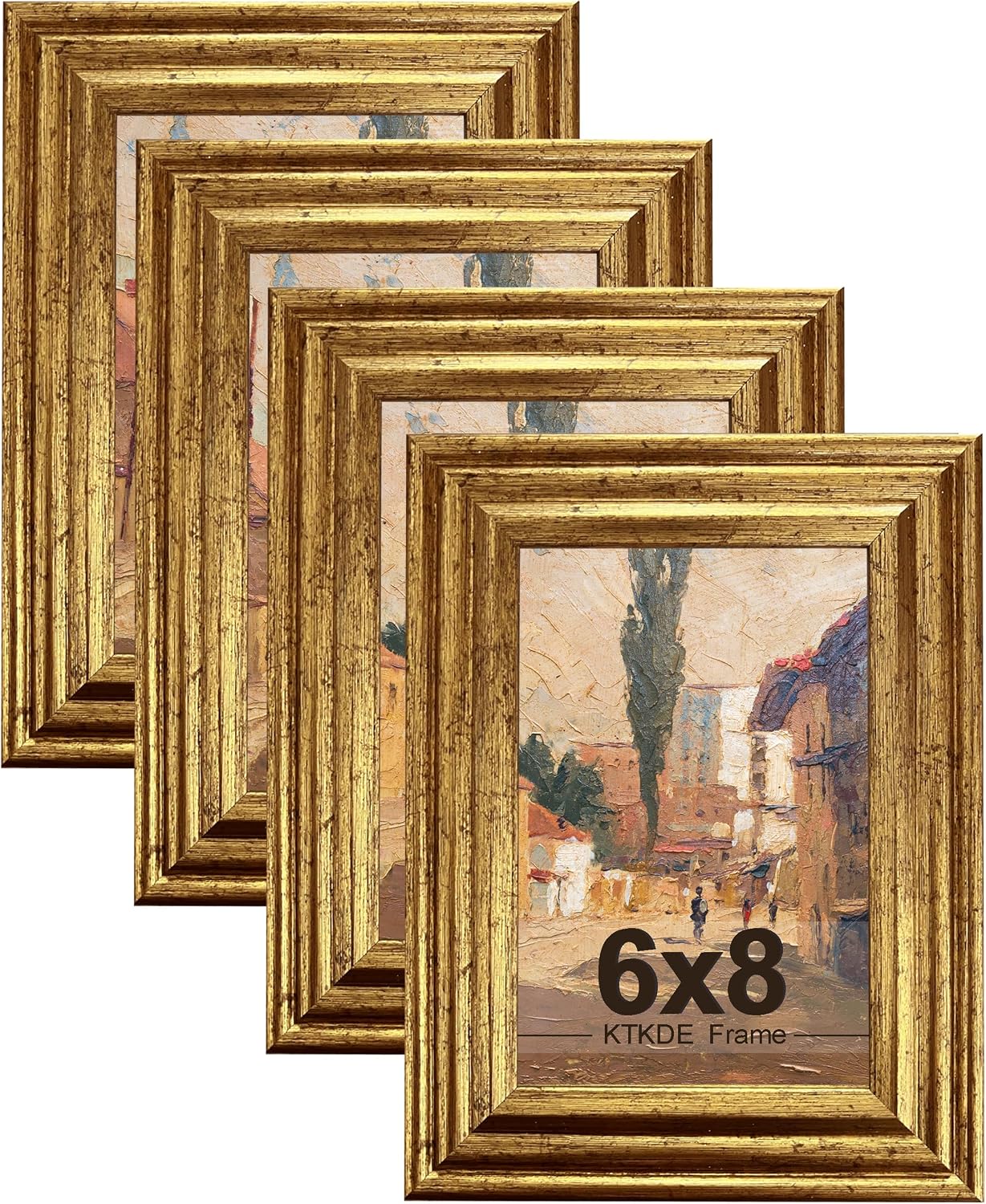 Gold Ornate Textured Frames - Multi-Size
