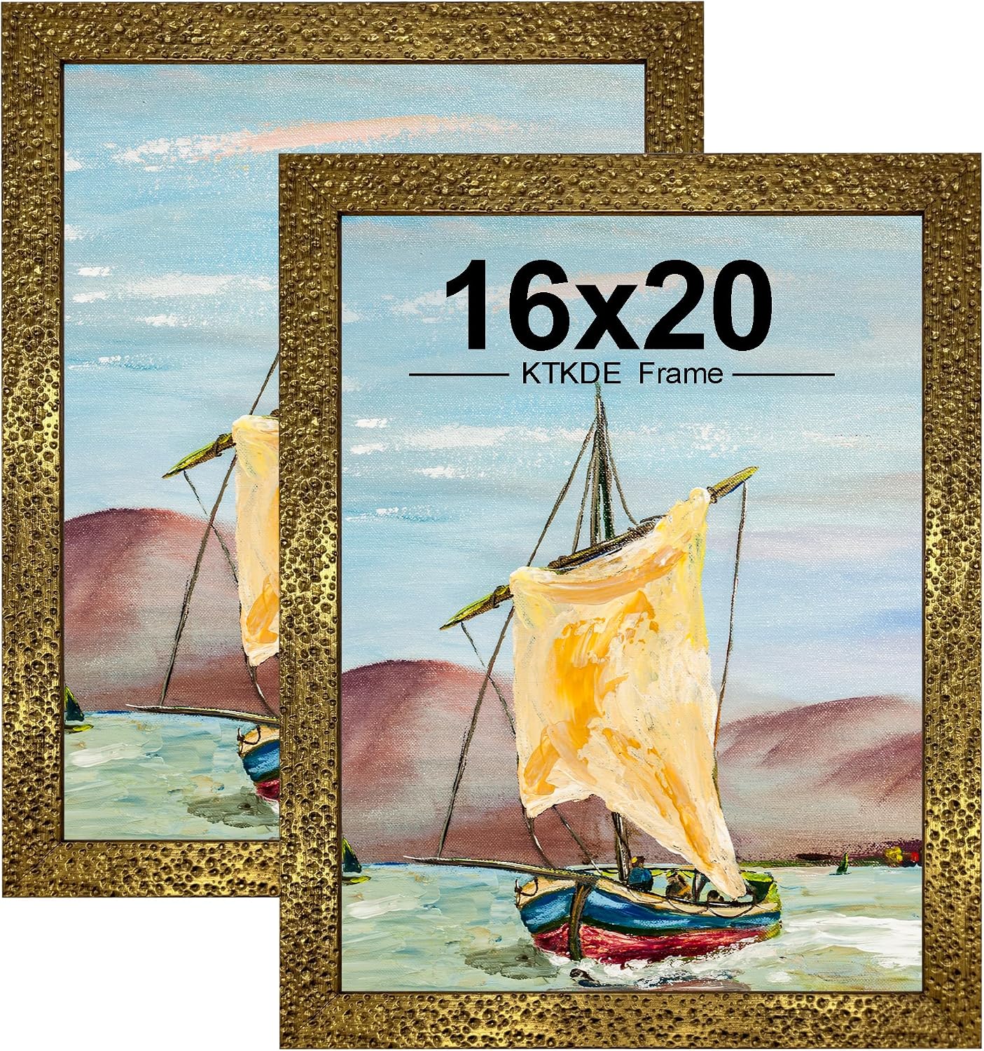 Gold Ornate Textured Frames - Multi-Size