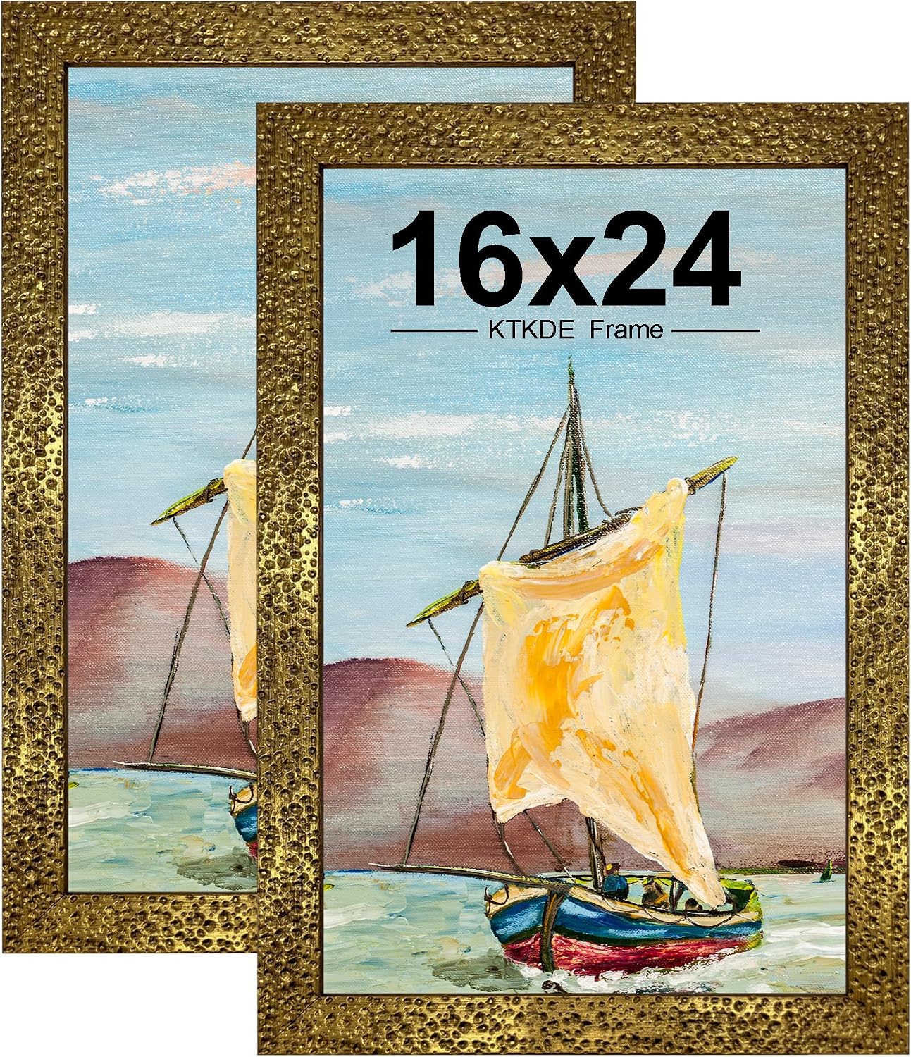 Gold Ornate Textured Frames - Multi-Size