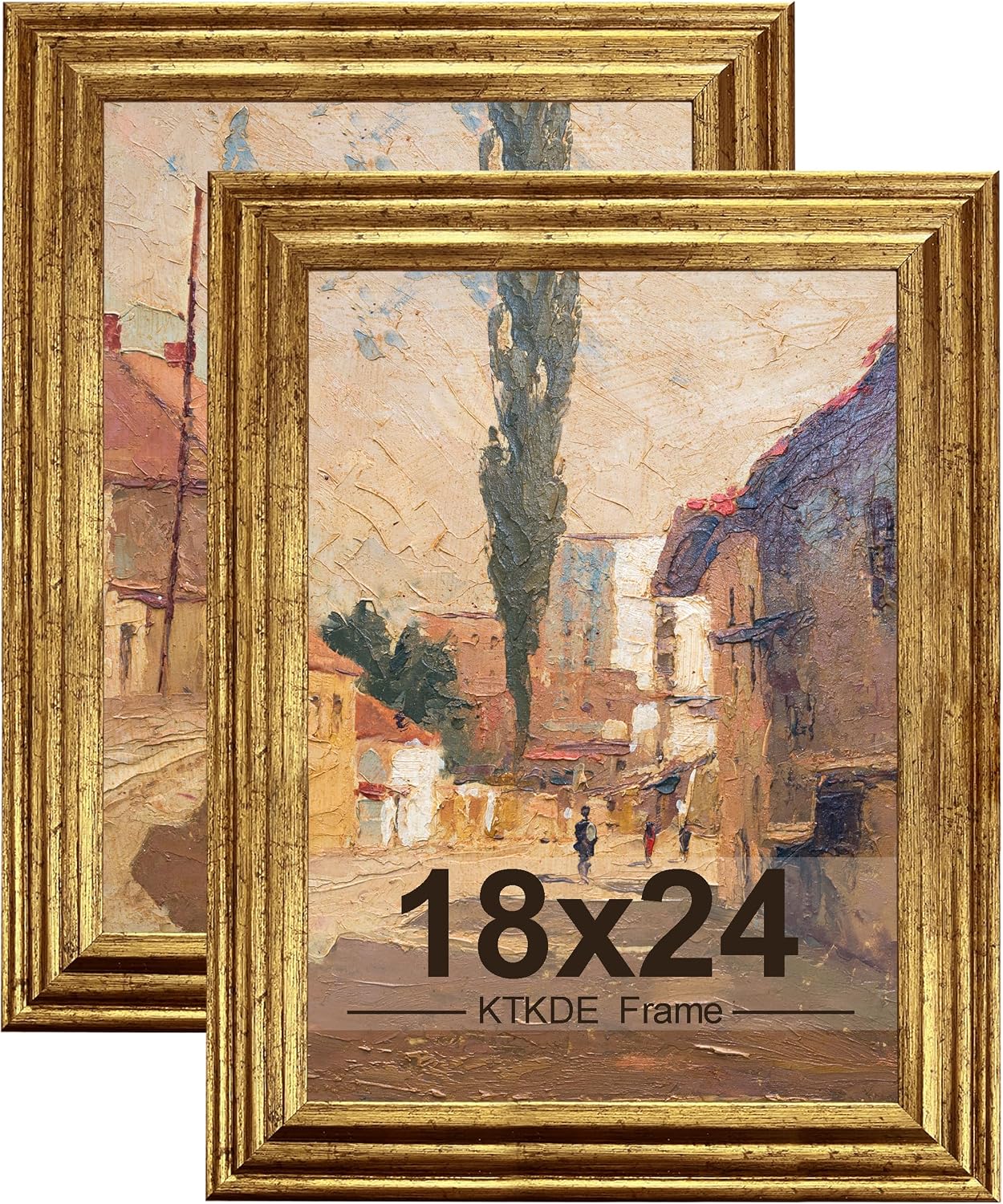Gold Ornate Textured Frames - Multi-Size