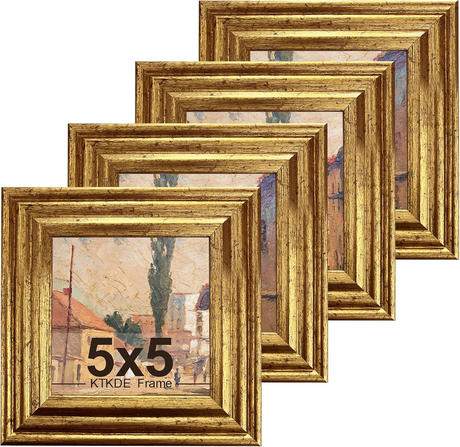 Gold Ornate Textured Frames - Multi-Size